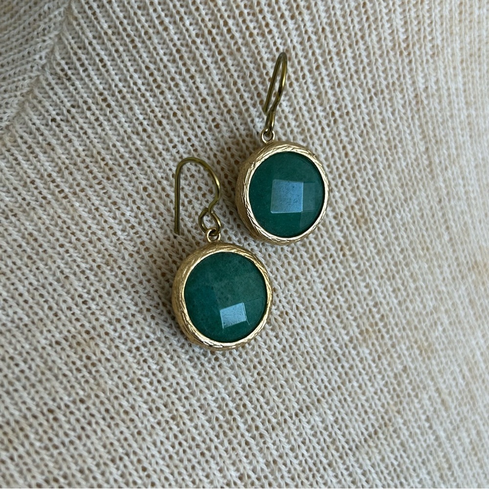 Sensitive Ears Gold Drop Earrings - Picture 2 of 12